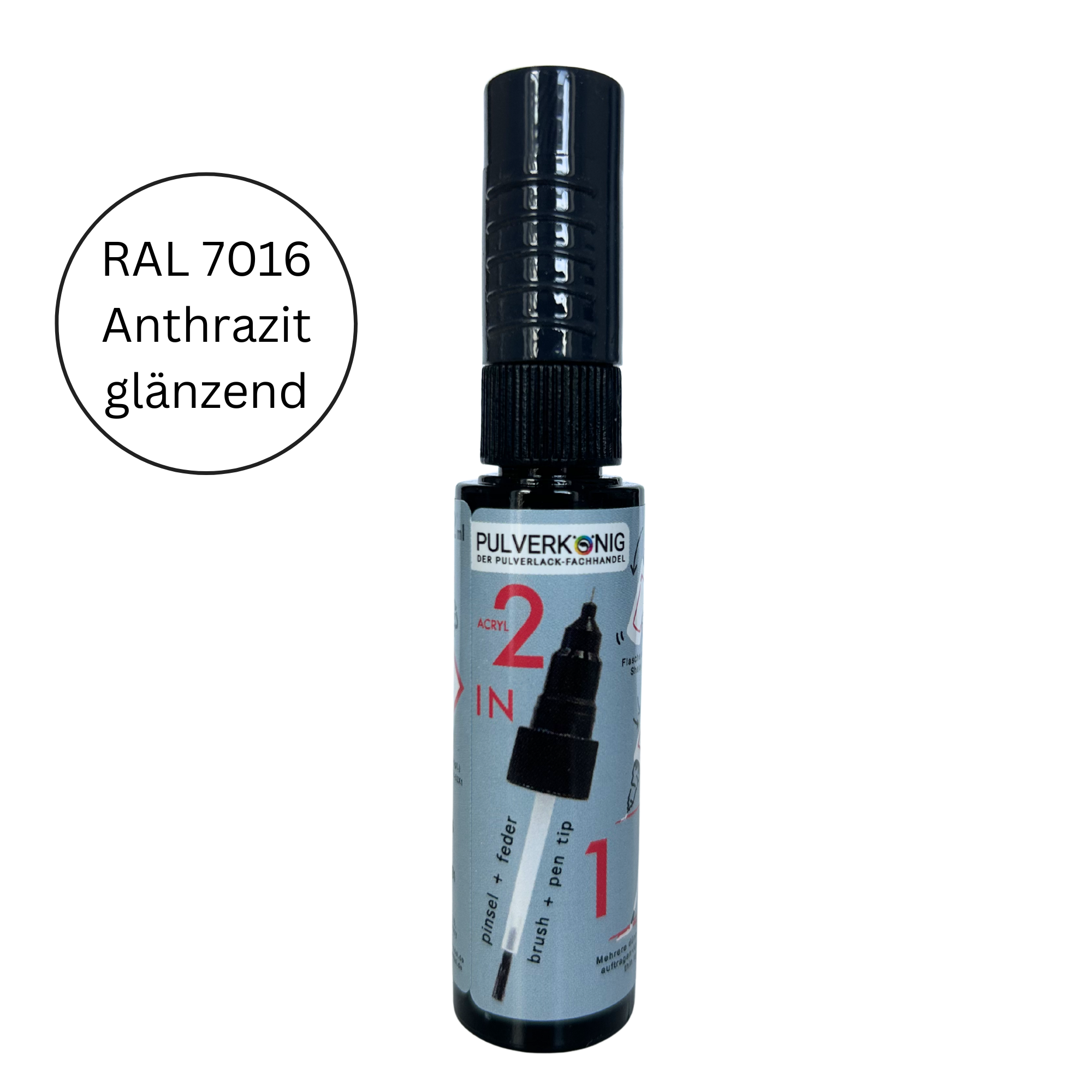 Pulverlack Anthrazit / Black Chrom / Gunmetal – M Produktbild-Vorschau 2