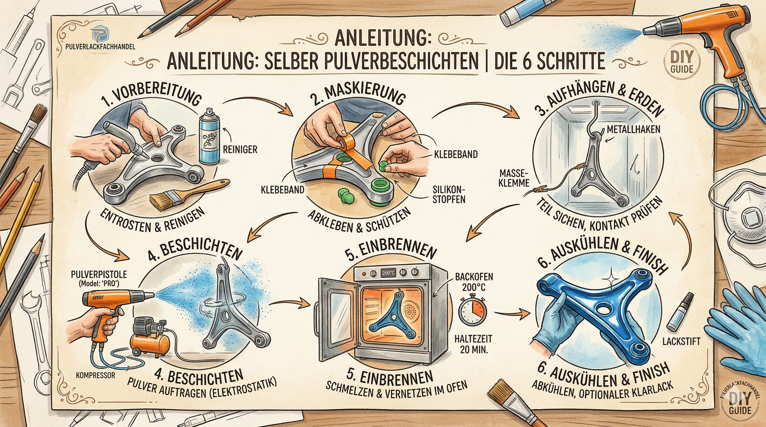 Selber Pulverbeschichten: Unsere Anleitung mit Tipps & Tricks