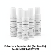 Set of 5 touch-up pens for repairing powder coating 