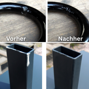 Lackstift Pulverbeschichtung vorher nachher