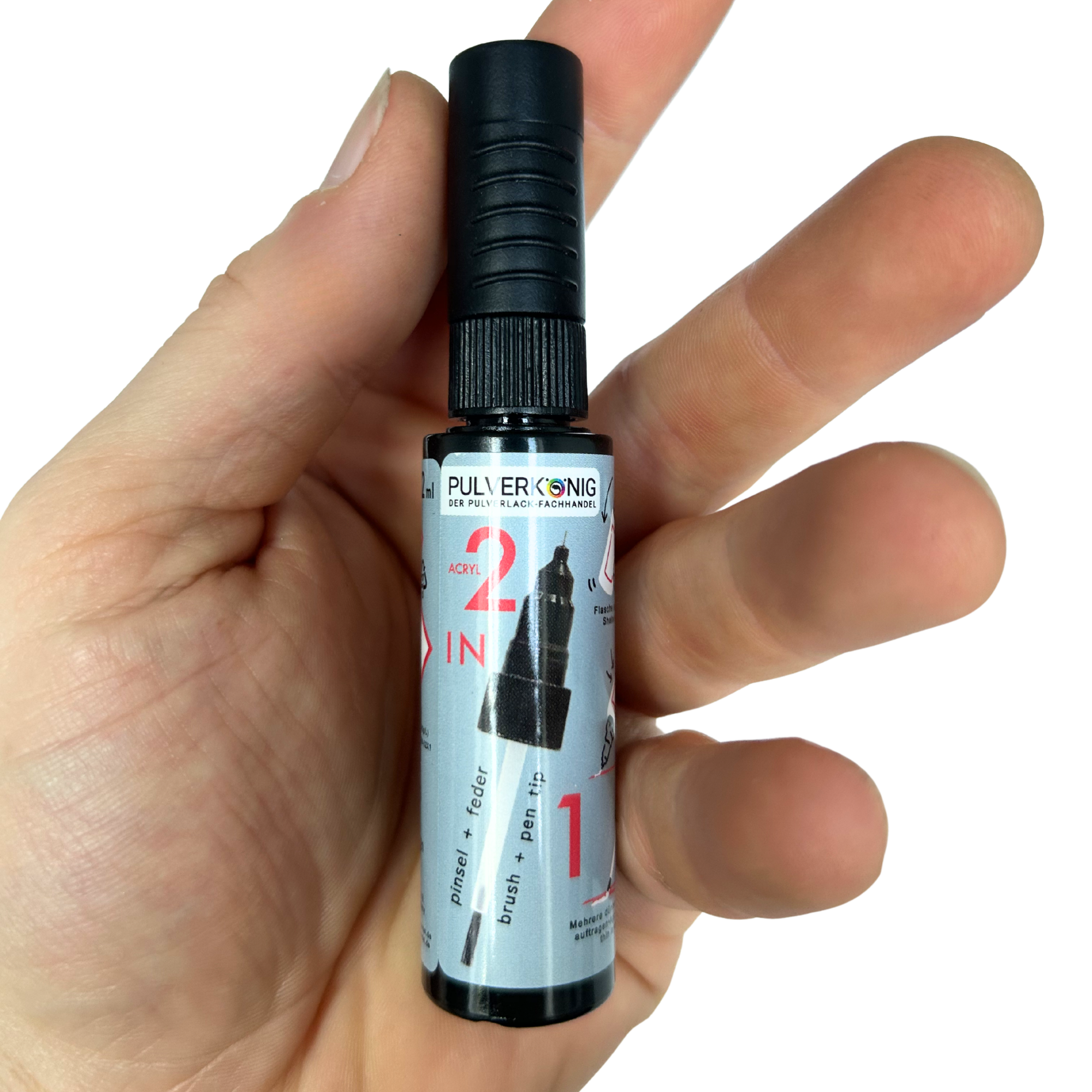 Lackstift schwarz RAL 9005 - zum Ausbessern von Pulverbeschichtung und Lack