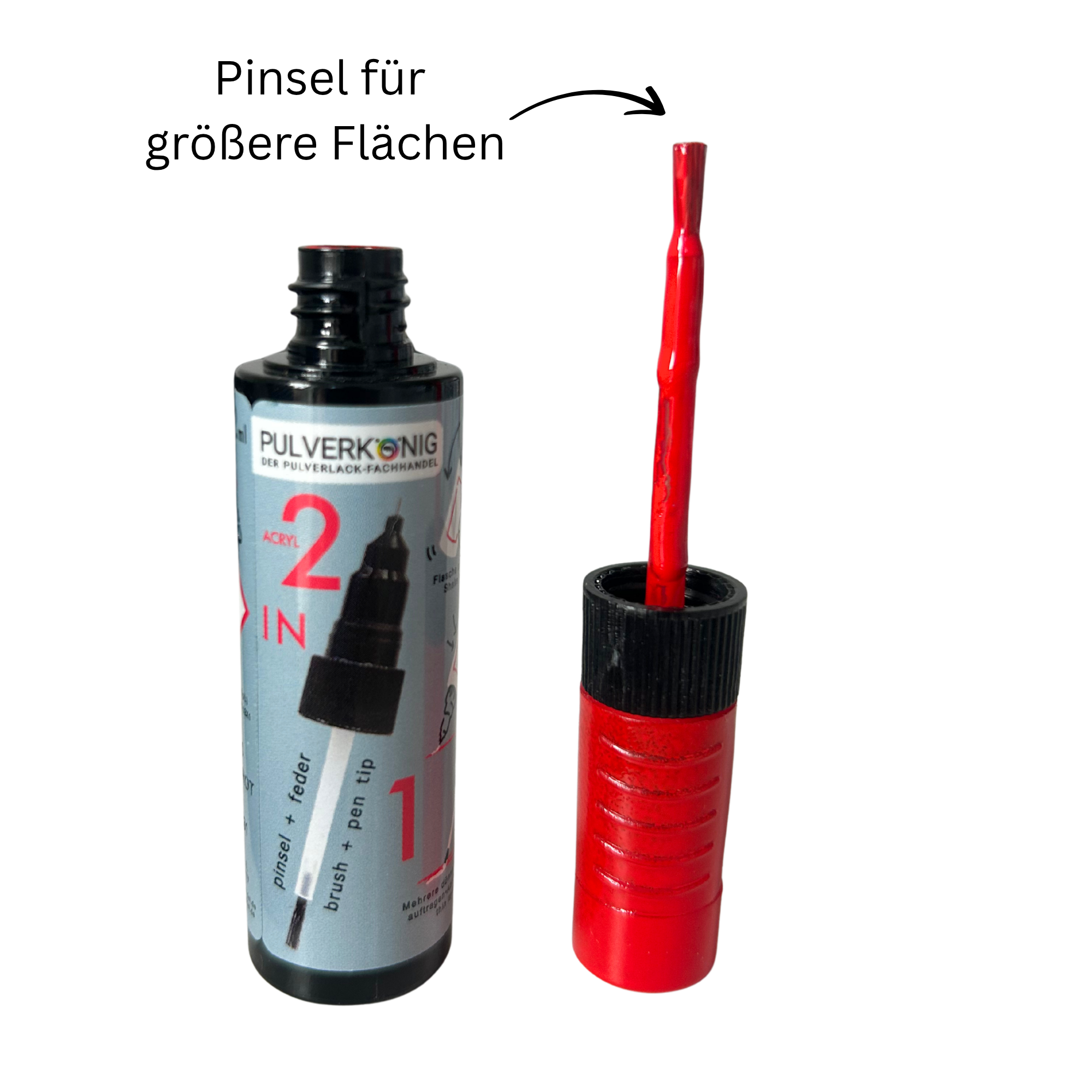 Lackstift verkehrsrot RAL 3020 matt/glänzend