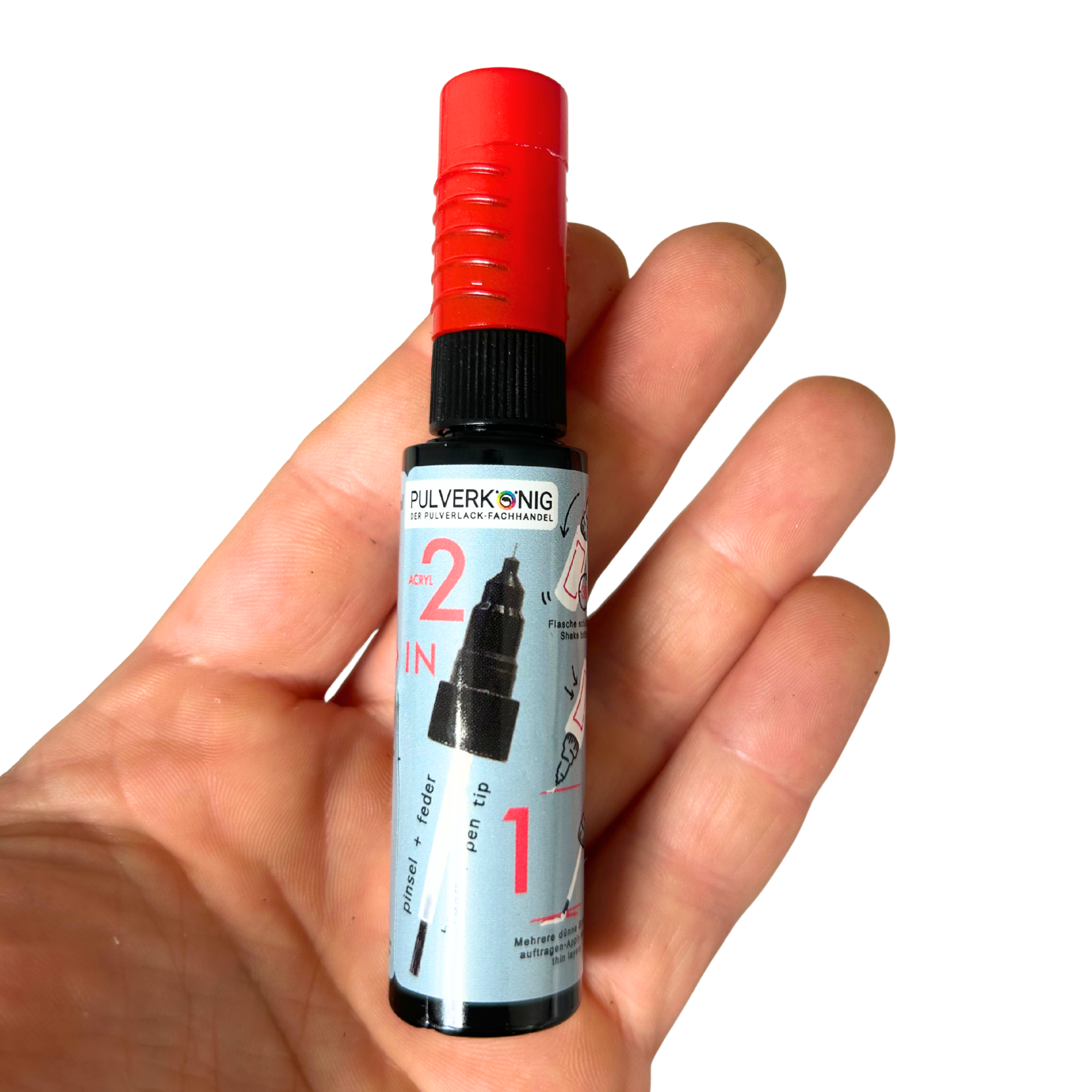 Lackstift verkehrsrot RAL 3020 matt/glänzend