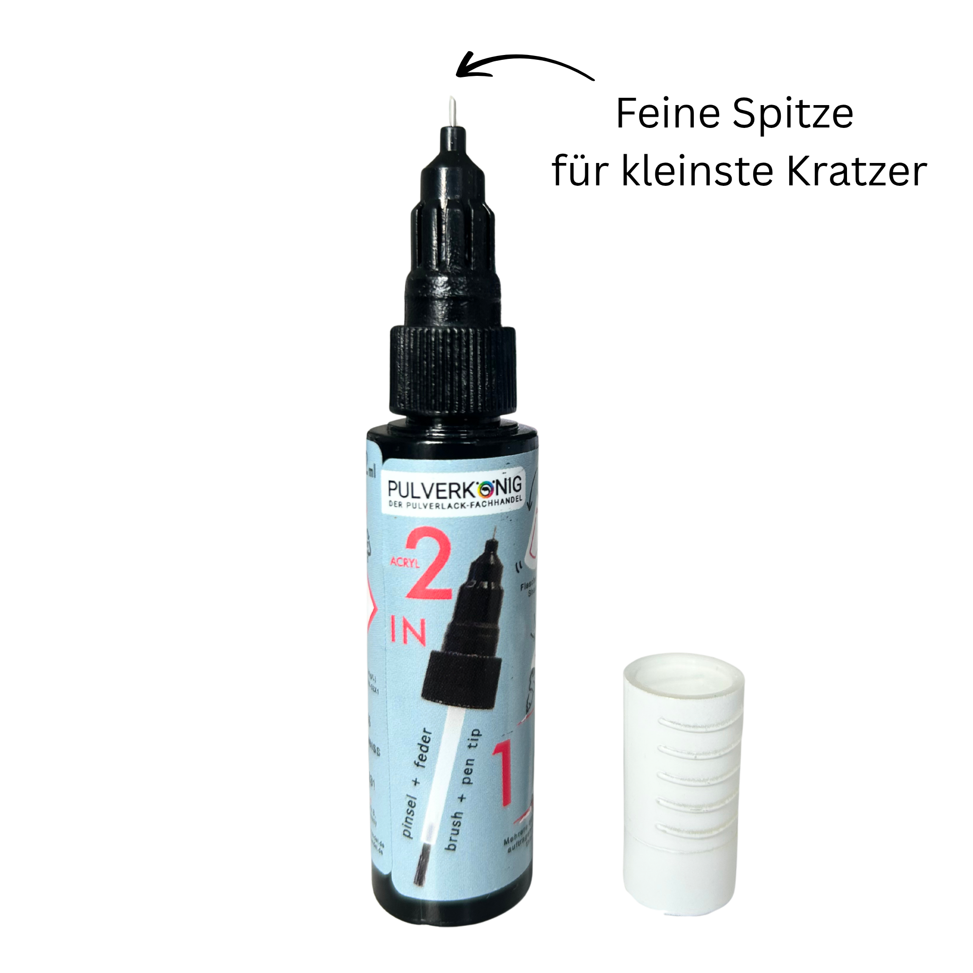 Lackstift verkehrsweiß RAL 9016 matt/glänzend