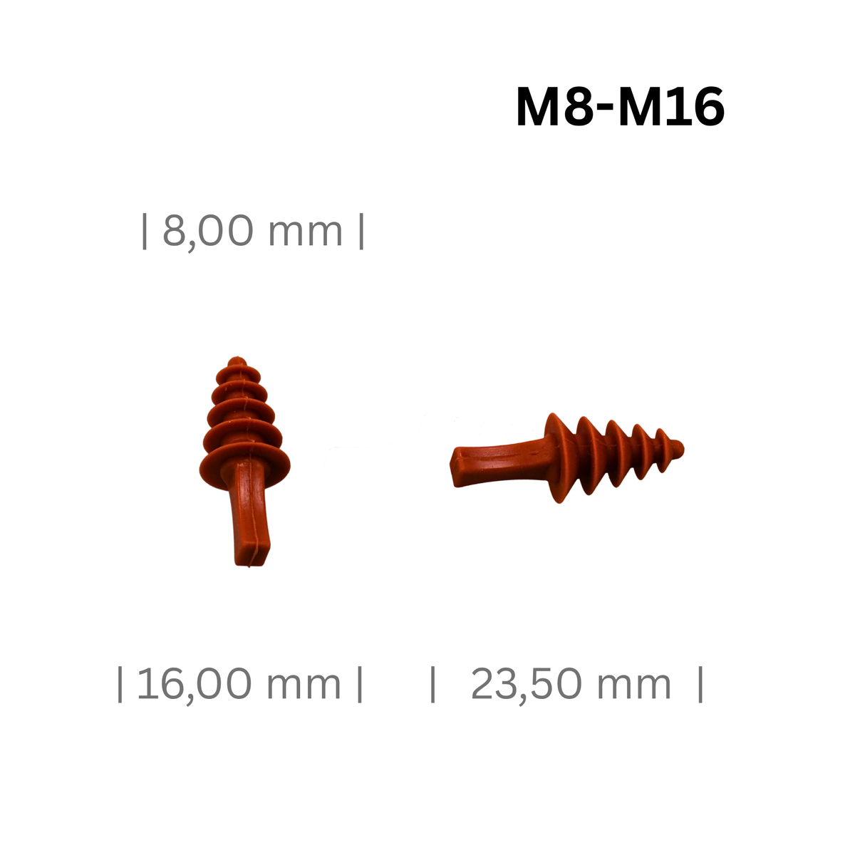 Lamellenstopfen Rund M8-M16