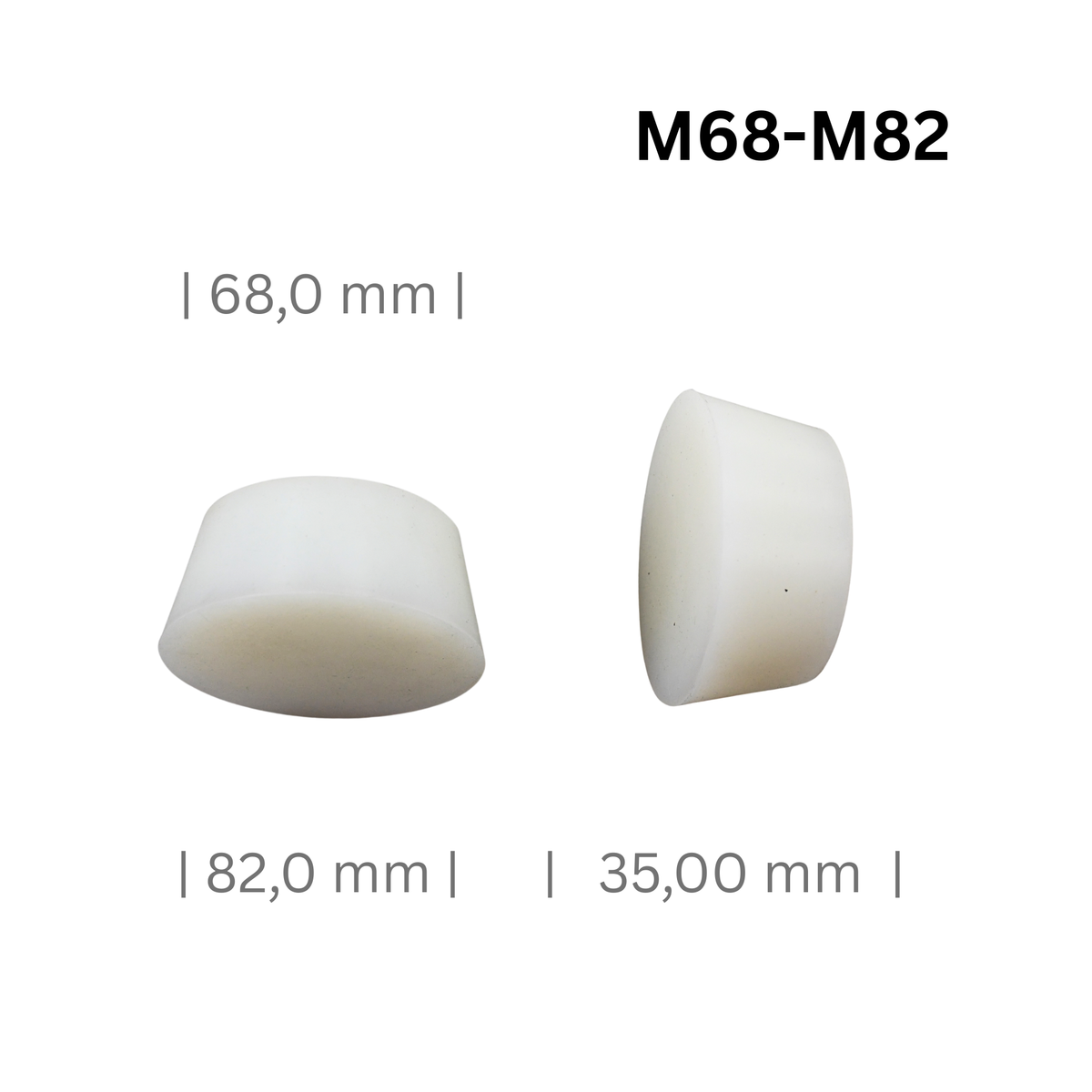 Silikonstopfen konisch groß M68-M82 für Naben und Felgen-Mittelloch 