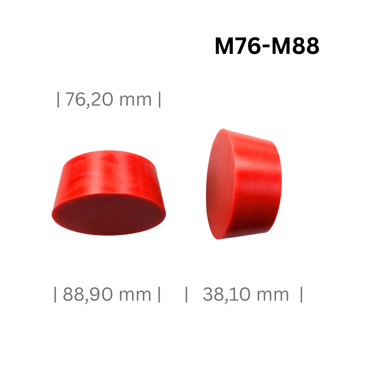 Silikonstopfen konisch groß M76-M88 für Naben und Felgen-Mittelloch 