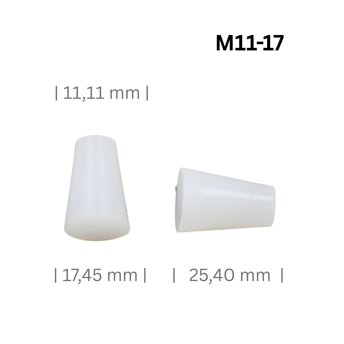 Konische Silikonstopfen klein, Ø 0,8 bis 20 mm
