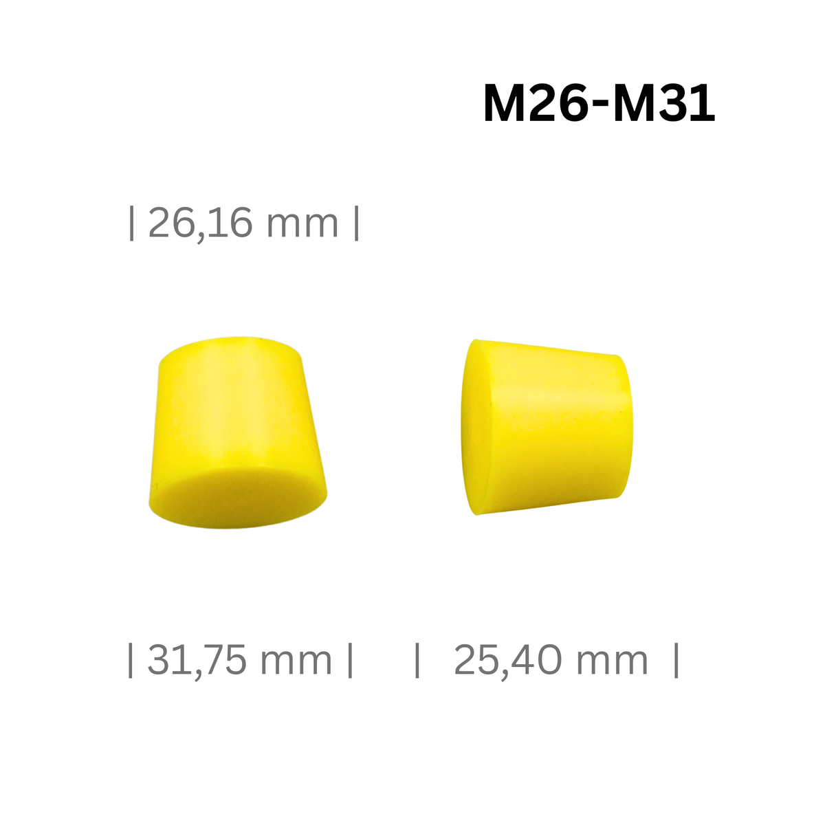 Konische Silikonstopfen Mittel Ø 20 bis 53 mm