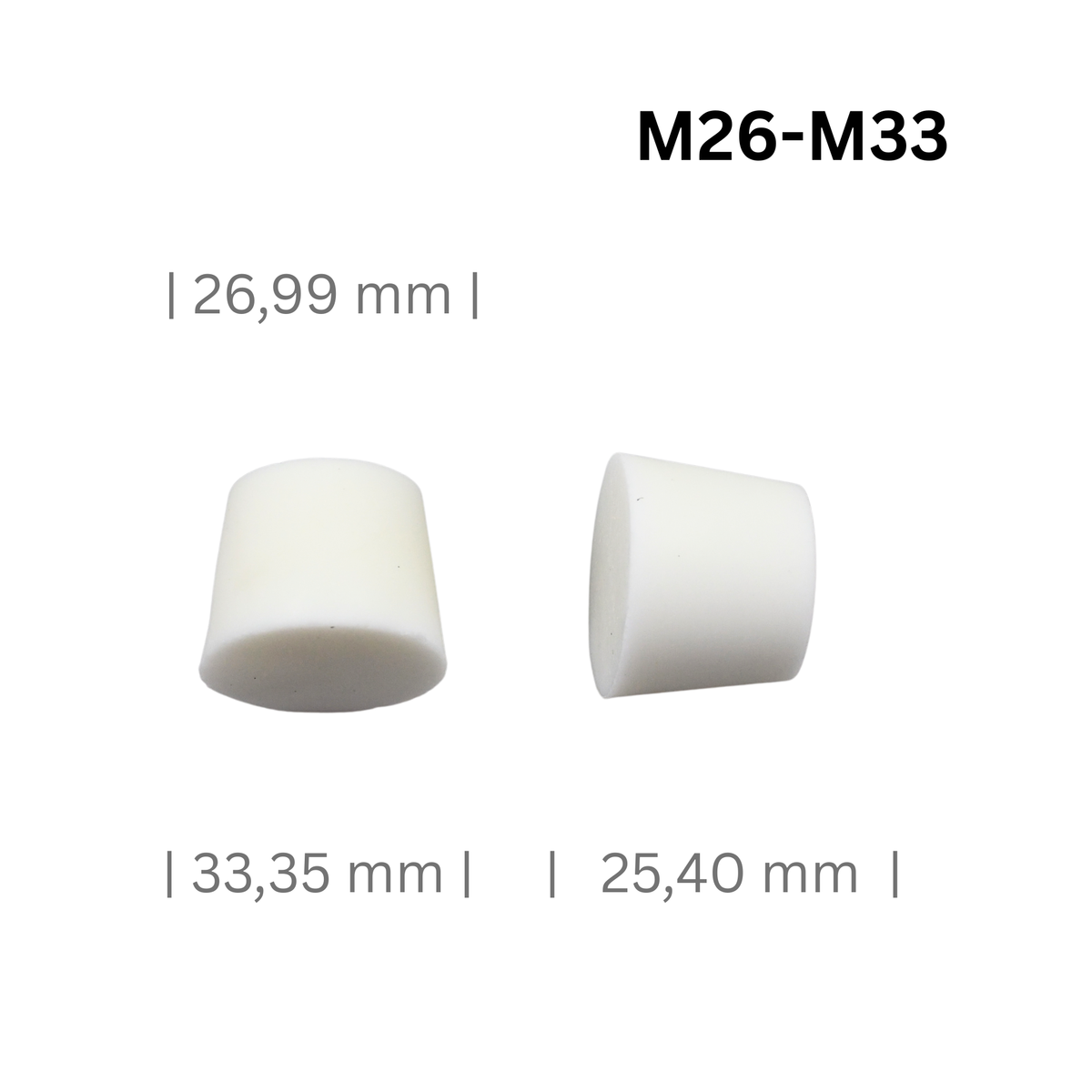 Konische Silikonstopfen Mittel Ø 20 bis 53 mm